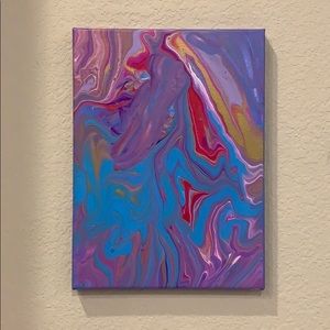 Pretty purple acrylic painting.